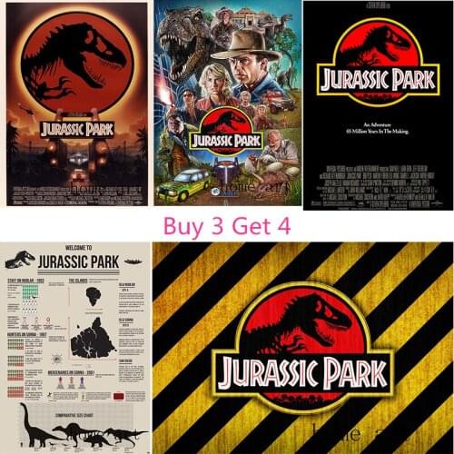 Jurassic Park Movie Posters Clear Image Wall Stickers Home Decoration Good Quality Prints White Coated Paper