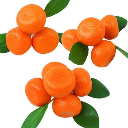 3 Branches Faux Fruit Lifelike Simulation Tangerine Decorative Foam Fruit Photography Prop Home Decor