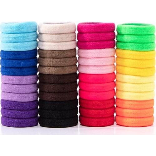 Wholesale 50pcs/Lot Girls 3.0 CM Nylon Elastic Hair Bands Rubber Bands Scrunchies Hair Ropes Ponytail Holder Hair Accessories