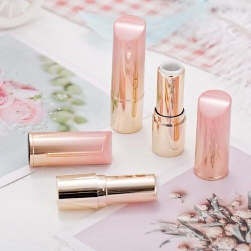 Pink Gold 12.1mm Empty Cosmetic Containers Lipstick Tube Plastic Make Up Oil Lip Balm Repair Refillable Bottles 200pcs/lot