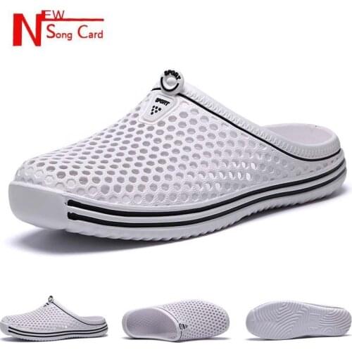 Womens mens sandals 2019 jelly couple slippers summer sandals fashion hollow breathable beach slippers massage slippers