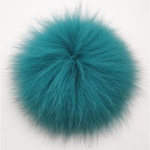 Detachable 100% Real Fox Fur Ball New Winter Baggy 14cm nature Fur Pom pom for Hat Cap Pompoms For Knitted Skullies Beanies