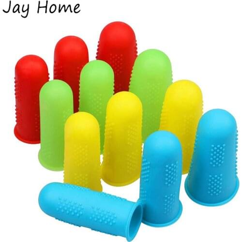 3/5Pcs Silicone Finger Protectors Covers Caps for Scrapbooking Sewing DIY Crafts Ironing Embroidery Needlework Sewing Thimble