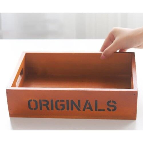 Vintage Solid Wood Tray Home Simple Wooden Tea Set Trays Rectangular Organizer Tea Tray Teaware Home Kitchen Accessories