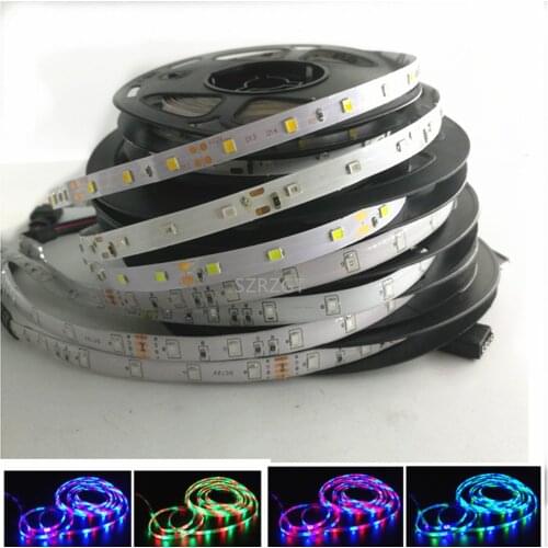 DC 12 V Volt Strip Led Light Tape 2835 RGB Waterproof 1 - 5 M 12V DC 60LED/M RGB Led Strip Tape Lamp Diode Flexible TV Backlight