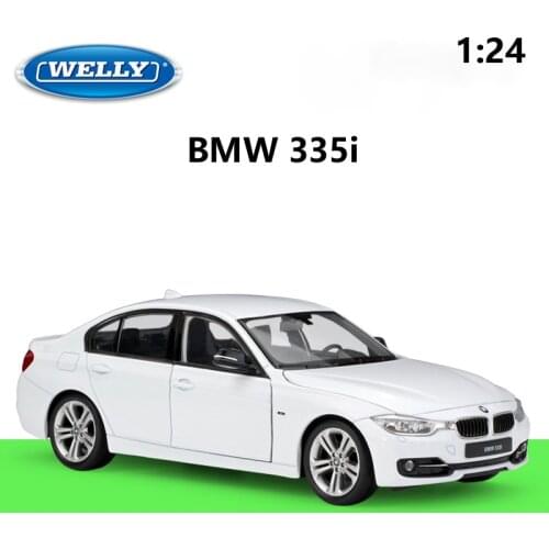 WELLY Diecast 1:24 Car BMW 335i/535i High Simulator Model Car Classic Vehicle Metal Alloy Toy Car For Children Gift Collection