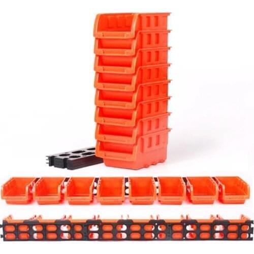 Toolbox ABS Awall-mounted storage box foldable tray hardware screw tool organize box parts garage unit shelves components box