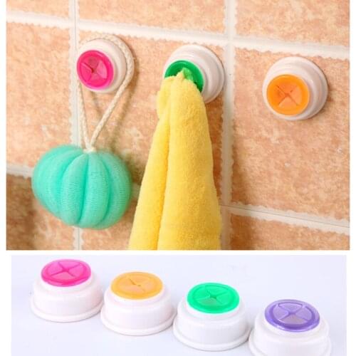 1PC Convenient Kitchen Storage Hooks Washing Cloth Hanger Towel Holder Wall Window Sucker Bathroom Tools Color in Random