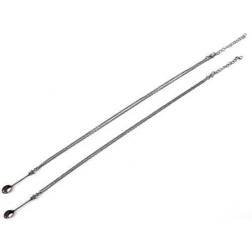 1pcs New Snuff Mini Tea Crown Mini Tea Spoon Vintage Royal Vintage Royal Snuff Stainless Steel Holiday Necklace