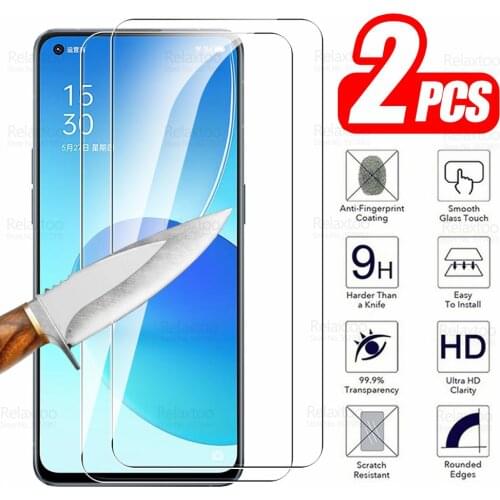 2pcs Protective Glass For Oppo Reno6 5G Tempered Glass On Reno6Z Reno 6 Z 6Z Guard Armor Screen Protector HD 9H Cover Phone Film