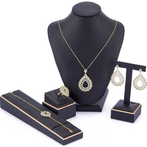 2021 Apr Morocco hot selling accessories wedding jewelry set for women traditional jewelry set copper high quality jewelry set