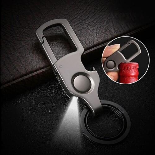 2020 New Fashion Keychain LED Lights Lamp Beer Opener Bottle Cool Key Chain Multi-function Key Ring For Men Women Gift Key ring