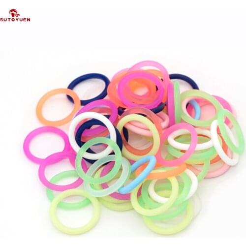 DHL 500Pcs Mixed 14 colors 28MM BPA Free Transparent Silicon Pacifier Ring Holder For Baby Pacifier Dummy / Nuk / MAM ring