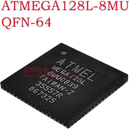 ATMEGA128L-8MU ATMEGA ATMEGA128 ATMEGA128L ATMEGA128L-8 QFN-64 IC MCU 8BIT 128KB FLASH