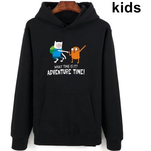 3 to 14 Years kids hoodies Adventure Time Finn And Jake The Dog Face print sweatshirt boys girls cartoon Jacket Children clothes