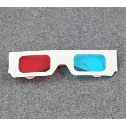 Hoqueen 500pcs * Paper 3D Glasses Red & Blue Frame Glasses fast DHL Shipping
