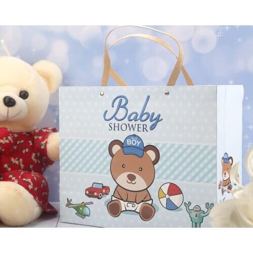 Manufacturer custom design logo printing biodegradable kraft gift shopping packaging holographic paper bag with handle --XP2396