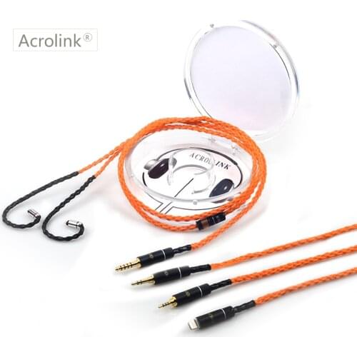 Acrolink 2.5/3.5/4.4mm/i phone copper Plated Earphone Upgrade Wire Headphone Cable WESTON TFZ 1964 W4R UM3X ES3 ES5 cm0.78 Cable
