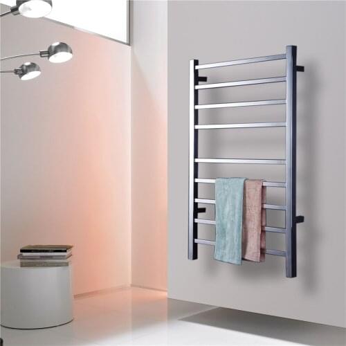 Square tube Style towel racks stainless steel electric towel warmer decorative bathroom towel rack electric towel warmer HZ-919A