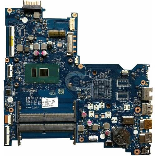 JIANGLUN For HP 15-AY BDL50 LA-D704P Laptop Motherboard 854934-601 i7-6500U CPU