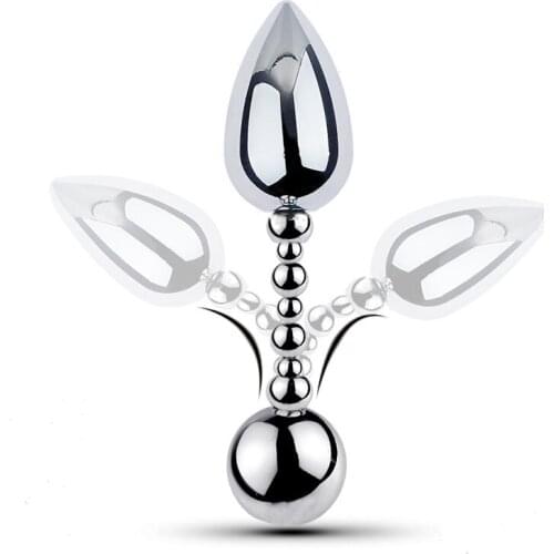 Metal Double Heads Anal Plug Spiral Design Buttplug G Spot Stimulator Prostate Massage Anus Extender Adult Sex Toys For Couples