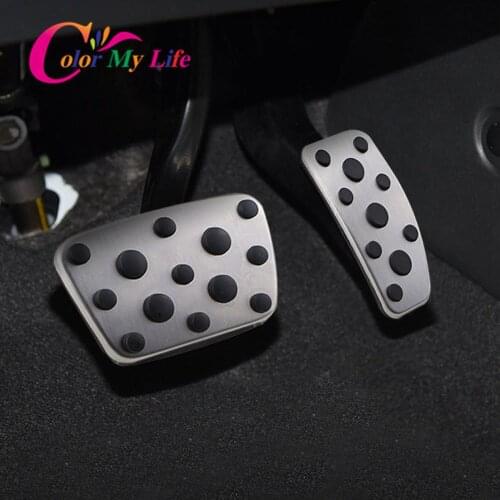 Color My Life AT Car Brake Fuel Gas Accelerator Foot Pedal Cover for Toyota Cruiser for Lexus LX GX X570 2013 - 2018 Car Styling