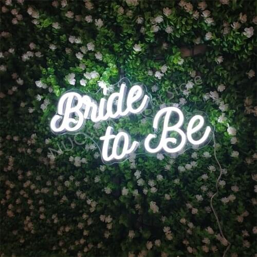 Bride to be Neon Sign Led Light Custom Name Letters Wedding Decoration Lamp Banner For Party Home Room On Wall Mural Bridal Gift