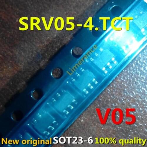 10PCS SRV05-4.TCT SOT23-6 SRV05 SOT23 V05 SRV05-4 SRV05-4-P-T7 SOT SMD New and Original IC Chipset