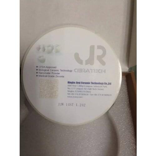 OD98mm*14mm Super Translucent Dental Zirconia Block Discs for Lab CADCAM