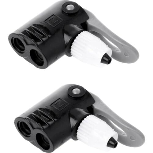 2PCS Bicycle Pump Nozzle Hose Adapter Double Head Pumping Parts Accessories A/V Schrader/Presta Valve Converter Bicycle Pump 30P