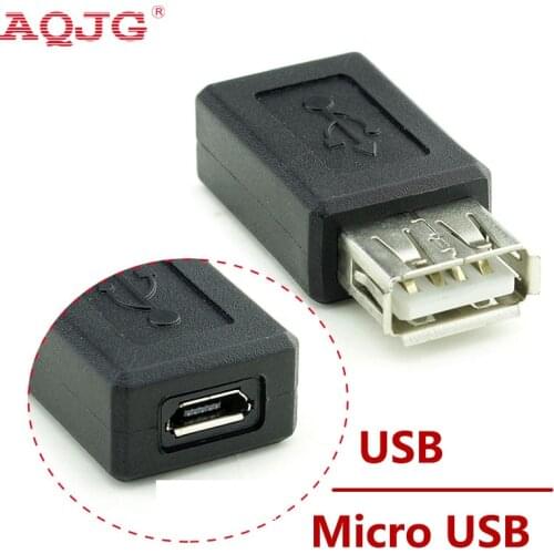 New Black USB 2.0 Type A Female to Micro USB B Female Adapter Plug Converter usb 2.0 to Micro usb connector wholesale