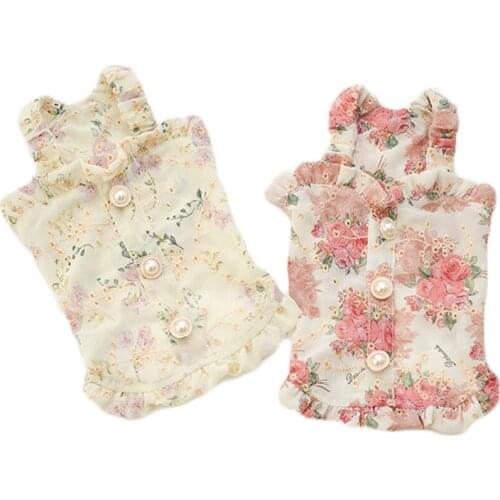 Luxury Girl Dog Weeding Dress Red Beige Chiffon Embroidery Pearl Botton Princess Dog Dress Princess For Evening Party Dresses XL