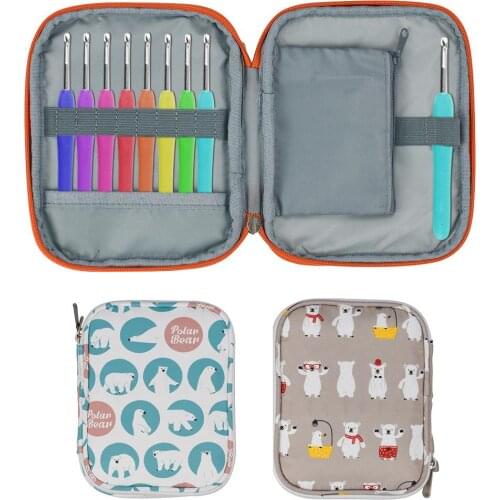 Knitting Storage Bag Crochet Hooks Storage Case Knitting Needle Kit Durable Organizer Bag Sewing Accessories
