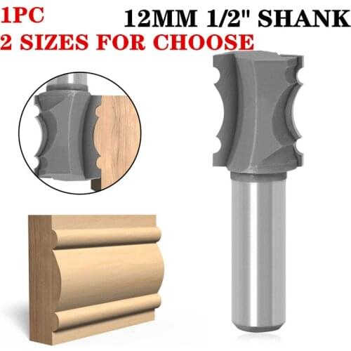 1pc 12mm 1/2 inch Shank Bead Molding Router Bit Flute & Beading Line Woodworking Tenon Milling Cutter for Wood Tool