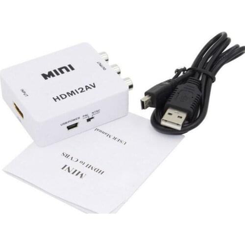 1PC HDMI To RCA Converter AV/CVSB L/R 1080P Video Audio Box Converter HDMI To AV