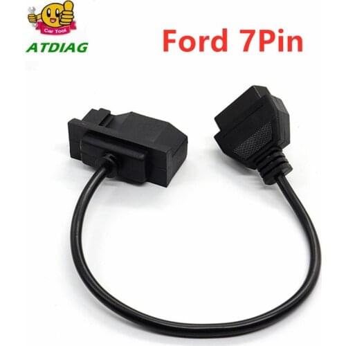 10pcs/lot For Ford 7Pin to OBD2 16Pin Cable Converter For Ford 7 Pin to DLC Lead OBDII 16 Pin Female Connector