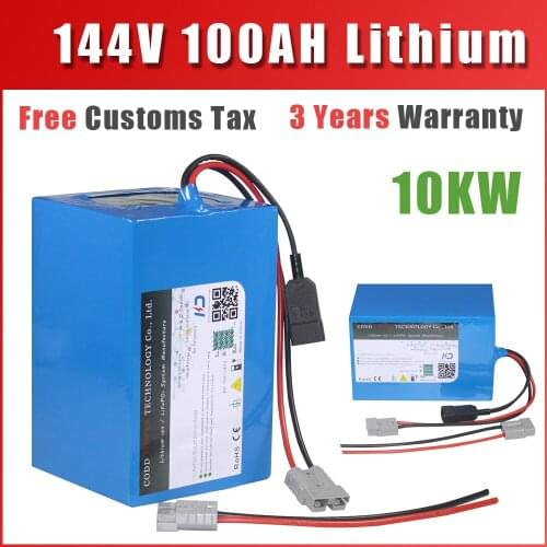 144V 40AH 100AH electric scooter motorcycle ebike Golf Car Electric vehicle Battery Pack