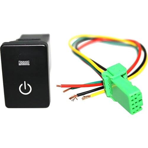 2xPush Switch White LED Power Symbol for Sequoia Highlander 2008-up