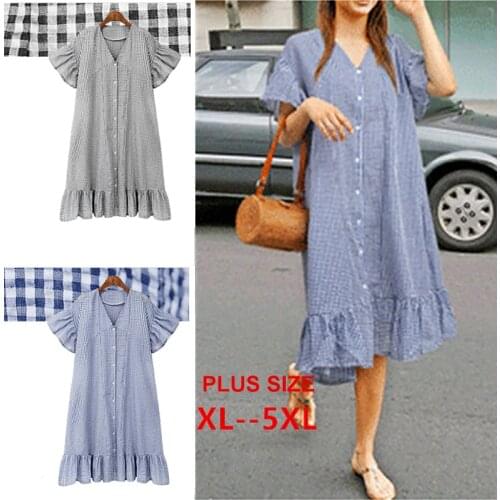 2021 Loose Maternity Dresses Ruffled Short Sleeves Nursing Lattice Pregnant Women Dress Breastfeeding Pregnancy Clothings