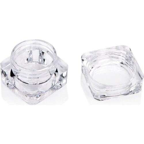 360 x 5g Square Mini Portable Small Jars Pot Box Makeup Nail Art Cosmetic Bead Storage AS Container Clear Travelling Cream Jar