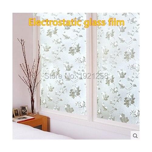 50cm*300cm Glass Film 3d static Window Paper Wall Sticker waterproof wallpaper for bathroom stickers for Window Electrostatic
