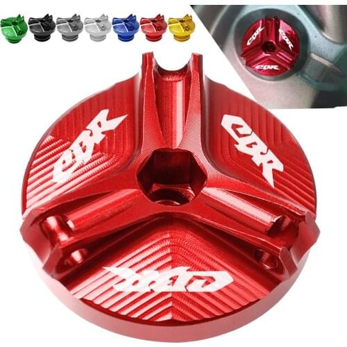 For Honda CBR 600 954 1000 RR CBR 600 F2,F3,F4,F4i CBR650F/CB650F Motorcycle Aluminum Engine Oil Filter Cup Plug Cover screws