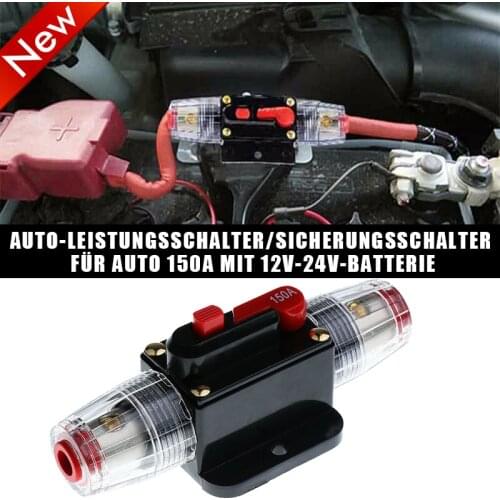 Car Audio Fuse Seat with Switch Automatic Fuse Circuit Breaker Sicherungsschalter with Fusible Power Supply for 12V-24V Battery