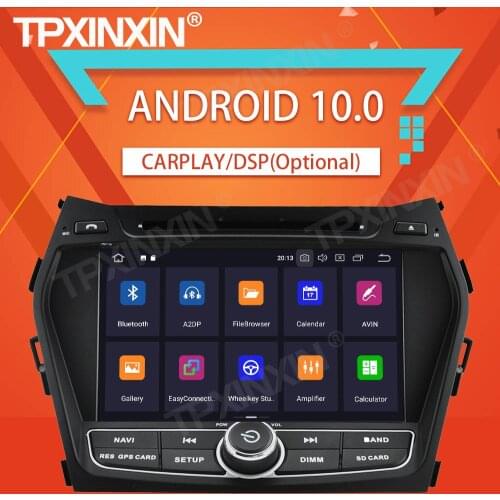4+64G For Hyundai IX45 Santa Android10.0 Screen Car Stereo Tape Recorder Multimedia video player GPS Navigation HeadUnit