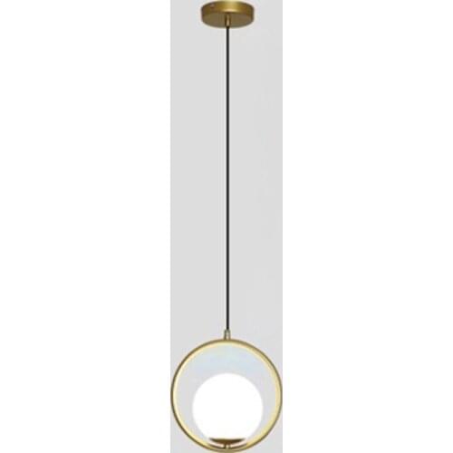 Lustre Luxury Glod Glass Ball Pendant Lights Lighting Industriel Hanging Lamp Art Kitchen Hotel Hoop Decor Pendant Lamp Fixture