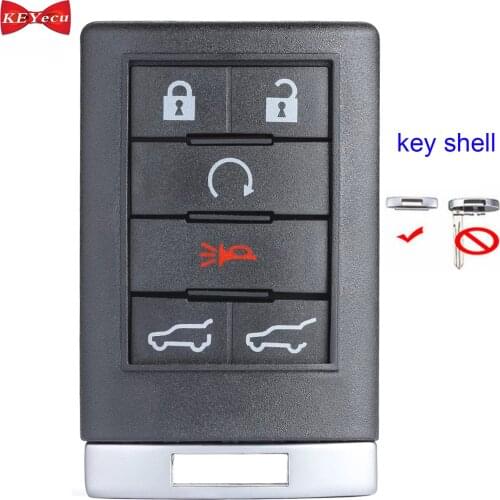 KEYECU for Cadillac Escalade ESV EXT 2007 2008 2009 2010 2011 2012 2013 2014 Remote Key Shell Case for FCC ID OUC6000066