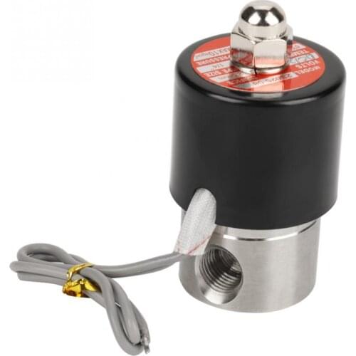 Valve 304 Stainless Steel DC 12V /4 Electric Solenoid Valve N/C Normally Type Valve for water air oil gas transfer