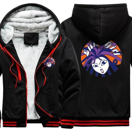 Girl Printing 2020 New Arrival Thicken Jackets Mens Hip Hop Dark Blue Hooded Fashion Leisure Tops Hipster Retro sudadera hombre