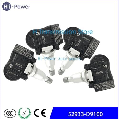 4pcs Genuine 52933-D9100 for Kia 2016- Sportage QL K7 2016 CADENZA TPMS Tire Pressure Monitor Sensor 52933D9100 Original