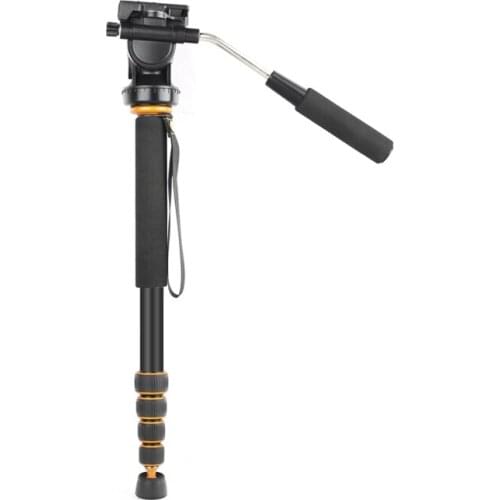 Moveski Q188 Load 8KG 560-1640mm Aluminum Alloy Monopod Portable Unipod 5-Sections with Pan Tilt Head Quick Release Plate